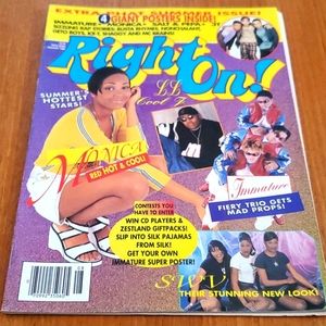 Vintage August 1996 Right On Magazine
